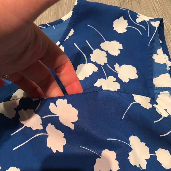 TOMMY HILFIGER Blue & White Top Size Small - Picture 4 of 10